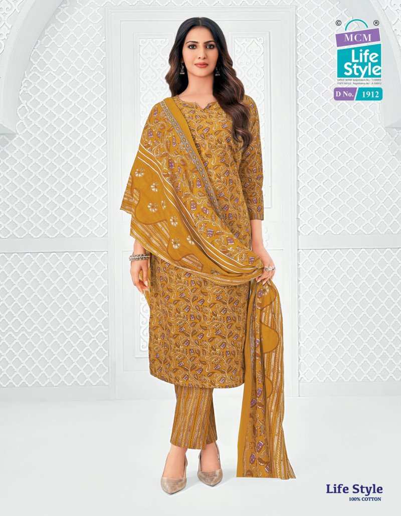 Lifestyle Vol 19 By Mcm Cotton Printed Kurti With Bottom Dupatta
